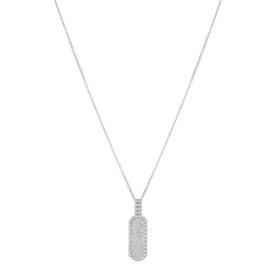 Pre-owned Morris 0.50 Carat Natural Diamond Necklace 14k White Gold Si Bubble Collection