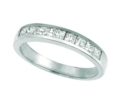 Pre-owned Morris 0.55 Carat Natural Princess Cut Diamond Ring Band Si 14k White Gold