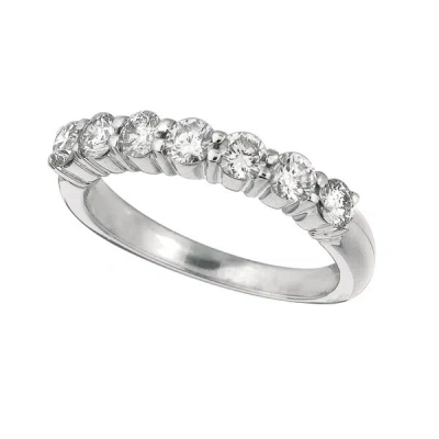 Pre-owned Morris 0.75 Carat Natural Diamond 7 Stone Ring Si 14k White Gold