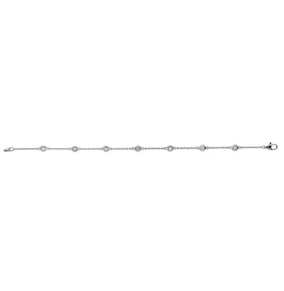 Pre-owned Morris 0.75 Carat Natural Diamond Bezel Bracelet Si 14k White Gold 7 ''