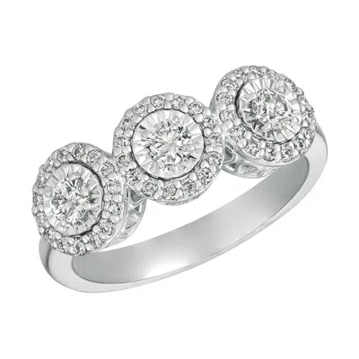 Pre-owned Morris 0.75 Carat Natural Diamond Ring G-h Si Set In 14k White Gold