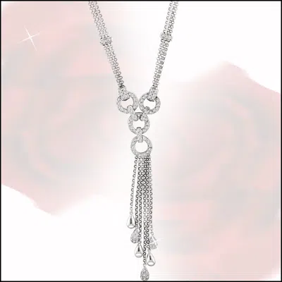 Pre-owned Morris 1.10 Carat Natural Diamond Necklace By Designer 14k White Gold