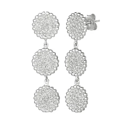 Pre-owned Morris 1.20 Carat Natural Diamond Drop Earrings Si 14k White Gold
