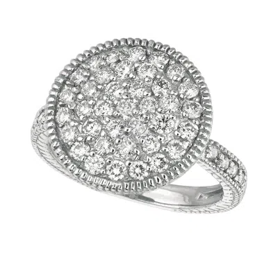 Pre-owned Morris 1.50 Carat Natural Diamond Cocktail Cluster Ring Si 14k White Gold
