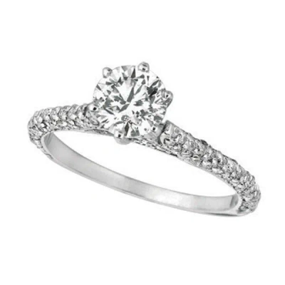 Pre-owned Morris 1.55 Carat Natural Diamond Engagement Ring Si 14k White Gold
