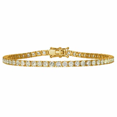 Pre-owned Morris 2.56 Ct Natural Diamond Tennis Bracelet G-h Si 14k Yellow Gold 9 Inch B5882-2i