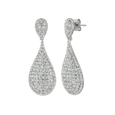 Pre-owned Morris 4.40 Carat Diamond Drop Earrings G-h Si 14k White Gold