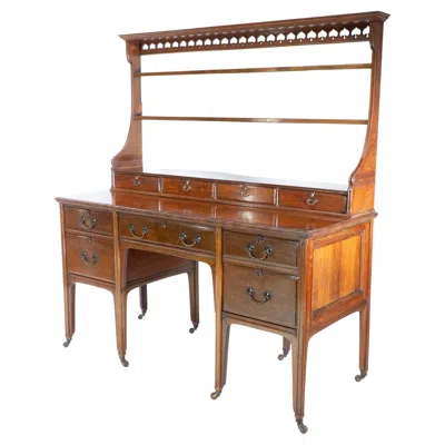 Pre-owned Morris & Co. Morris And Co Attributed. A Subtle Anglo-japanese Walnut Sideboard Dresser In Brown