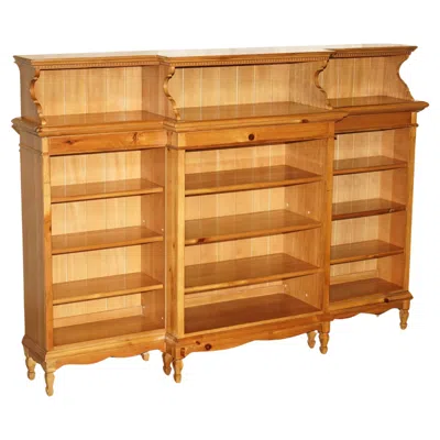 Pre-owned Morris & Co. Extra Large Ralph Lauren 1.7 Meter Tall 2.4 Meter Wide Open Oak Library Bookcase In Brown