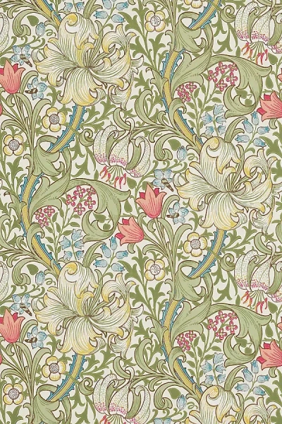 Morris & Co. Golden Lily Wallpaper In Green