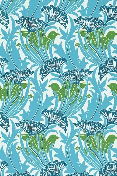 Morris & Co. Laceflower Wallpaper In Blue