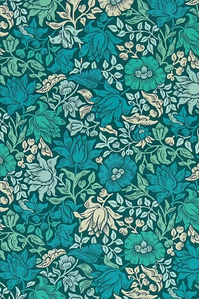 Morris & Co. Mallow Wallpaper In Blue