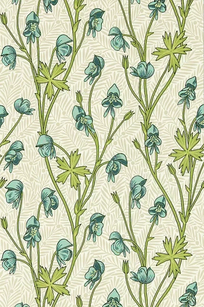 Morris & Co. Monkshood Wallpaper In Sand