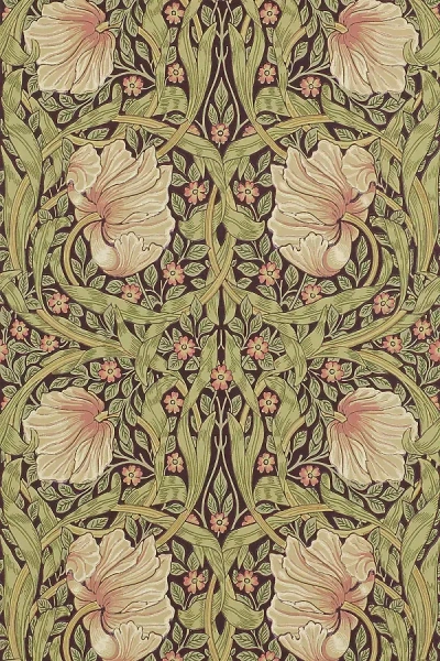 Morris & Co. Pimpernel Wallpaper In Brown