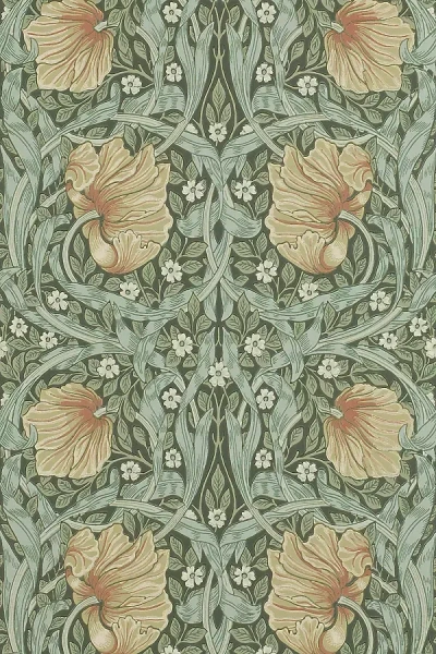 Morris & Co. Pimpernel Wallpaper In Green