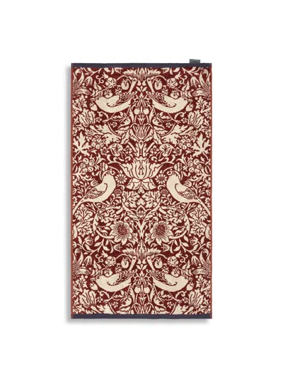 Morris & Co. Strawberry Thief Towel In Red