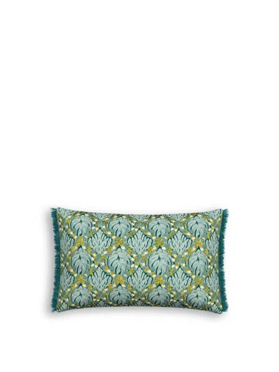 Morris & Co. Va Botanical Harmony Cushion In Teal/claret