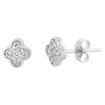 Pre-owned Morris & David 0.15 Carat Natural Diamond Earrings G Si 14k White Gold