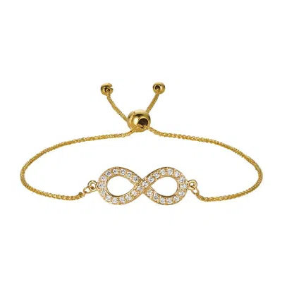 Pre-owned Morris & David 0.25 Carat Diamond Bolo Infinity Bracelet G Si 14 Karat Yellow Gold Adjustable