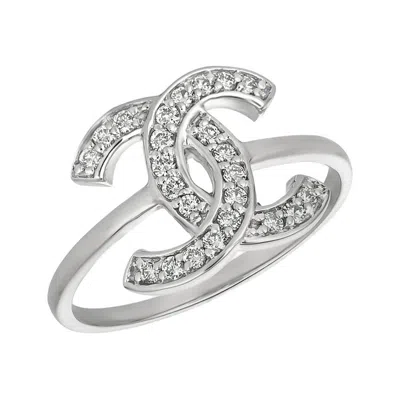 Pre-owned Morris & David 0.25 Carat Natural Diamond Pave Ring G Si 14 Karat White Gold