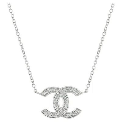 Pre-owned Morris & David 0.25 Carat Natural Diamond Pendant Necklace G Si 14k White Gold