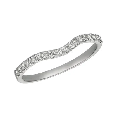 Pre-owned Morris & David 0.25 Carat Natural Diamond Ring Band G Si 14 Karat White Gold