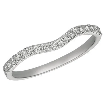 Pre-owned Morris & David 0.25 Carat Natural Diamond Ring Band G Si 14 Karat White Gold