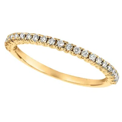 Pre-owned Morris & David 0.25 Carat Natural Diamond Stackable Ring G Si 14 Karat Yellow Gold