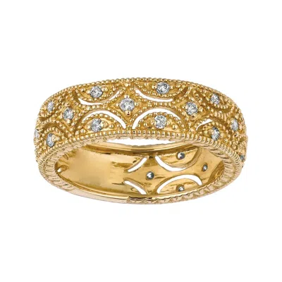 Pre-owned Morris & David 0.35 Carat Natural Diamond Eternity Band Ring G-h Si 14 Karat Yellow Gold