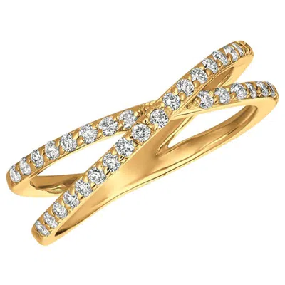 Pre-owned Morris & David 0.40 Carat Natural Diamond Ring G Si 14 Karat Yellow Gold