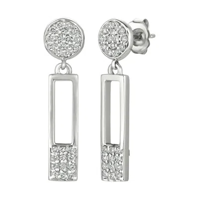 Pre-owned Morris & David 0.50 Carat Natural Diamond Earrings G Si 14k White Gold