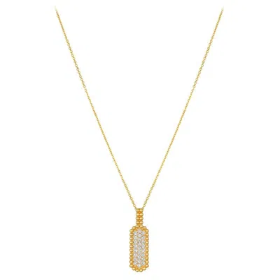 Pre-owned Morris & David 0.50 Carat Natural Diamond Necklace 14 Karat Yellow Gold G Si Bubble Collection
