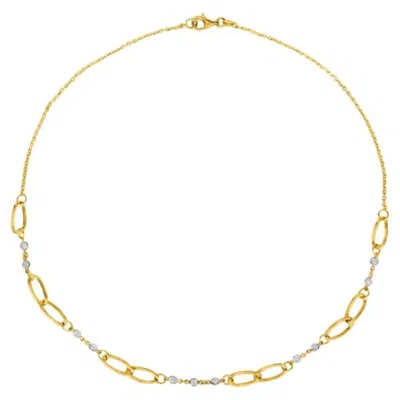 Pre-owned Morris & David 0.66 Carat Diamond Chain Style 'italiano Collection' Necklace 14k Yellow Gold