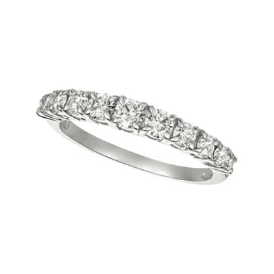 Pre-owned Morris & David 0.75 Carat 11 Stone Natural Diamond Ring Band G Si 14k White Gold