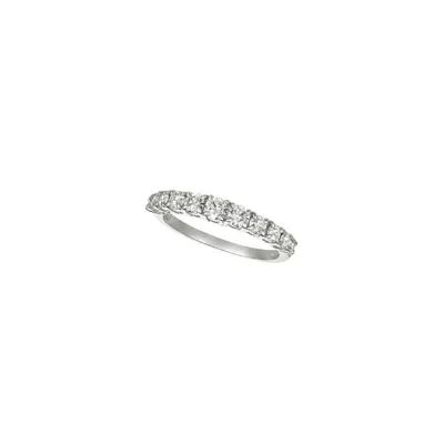 Pre-owned Morris & David 0.75 Carat 11 Stone Natural Diamond Ring Band G Si 14k White Gold