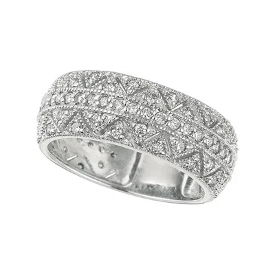 Pre-owned Morris & David 0.75 Carat Natural Diamond Band G Si 14k White Gold