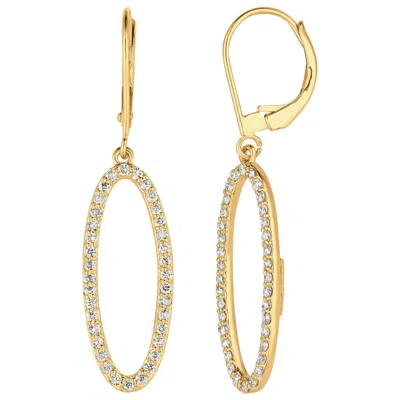 Pre-owned Morris & David 0.75 Carat Natural Diamond Earrings G Si 14 Karat Yellow Gold