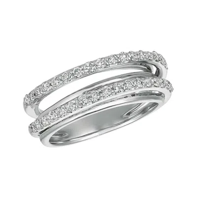 Pre-owned Morris & David 0.75 Carat Natural Diamond Ring Band G Si 14 Karat White Gold