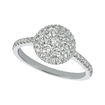 Pre-owned Morris & David 0.75 Carat Natural Diamond Ring G Si 14 Karat White Gold