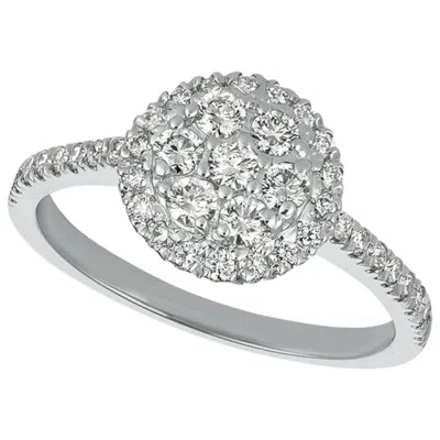 Pre-owned Morris & David 0.75 Carat Natural Diamond Ring G Si 14 Karat White Gold