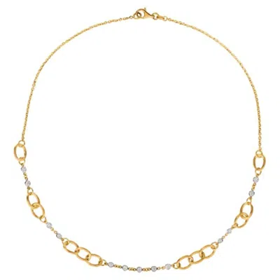 Pre-owned Morris & David 0.78 Carat Diamond Chain Style Necklace G Si 14k Yellow Gold