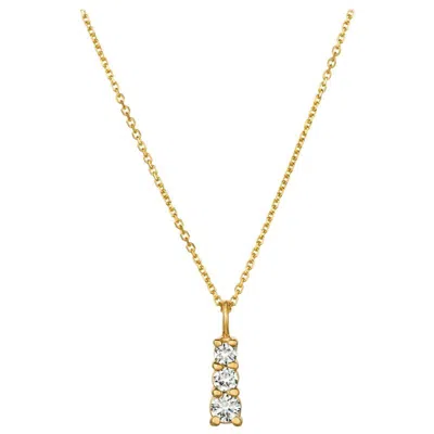 Pre-owned Morris & David 0.80 Carat Natural Diamond Necklace Pendant 14 Karat Yellow Gold G Si Chain
