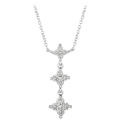 Pre-owned Morris & David 0.85 Carat Natural Diamond Necklace 14 Karat White Gold G Si Chain