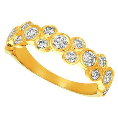 Pre-owned Morris & David 1.00 Carat Natural Diamond Bezel Ring G Si 14 Karat Yellow Gold