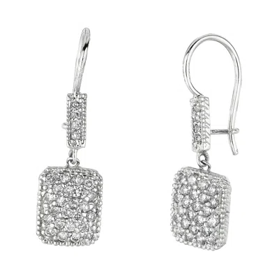 Pre-owned Morris & David 1.00 Carat Natural Diamond Drop Earrings G Si 14k White Gold