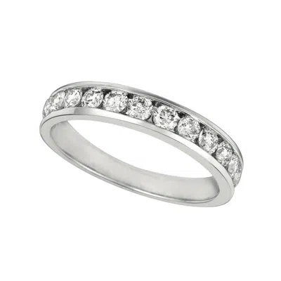 Pre-owned Morris & David 1.00 Carat Natural Diamond Eternity Ring Band Channel Set 14k White Gold