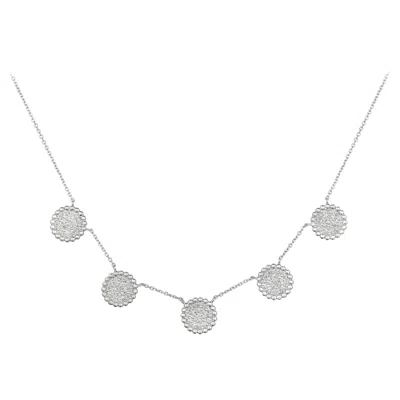 Pre-owned Morris & David 1.00 Carat Natural Diamond Necklace G Si 14 Karat White Gold