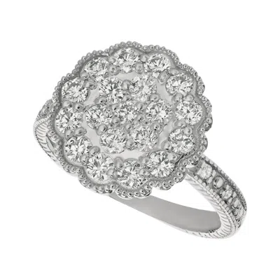 Pre-owned Morris & David 1.00 Carat Natural Diamond Ring G Si 14 Karat White Gold