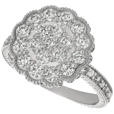Pre-owned Morris & David 1.00 Carat Natural Diamond Ring G Si 14 Karat White Gold