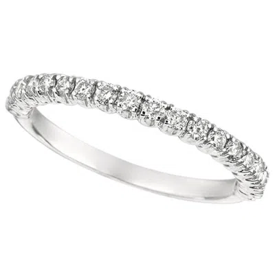 Pre-owned Morris & David 1.00 Carat Natural Diamond Stackable Ring G Si 14 Karat White Gold